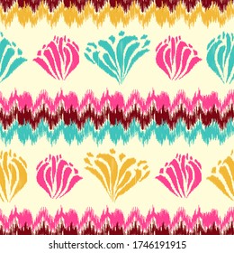 Seamless abstract pattern with the image of a flower ornament.
