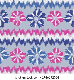 Seamless abstract pattern with the image of a flower ornament.
