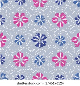 Seamless abstract pattern with the image of a flower ornament.
