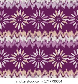 Seamless abstract pattern with the image of a flower ornament.
