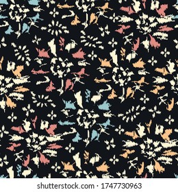Seamless abstract pattern with the image of a flower ornament.

