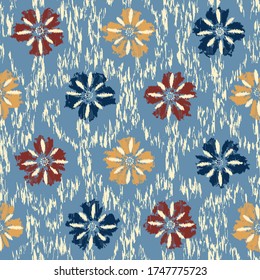 Seamless abstract pattern with the image of a flower ornament.
