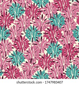 Seamless abstract pattern with the image of a flower ornament.
