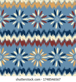 Seamless abstract pattern with the image of a flower ornament.
