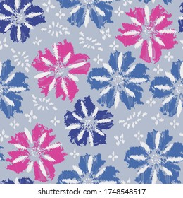 Seamless abstract pattern with the image of a flower ornament.
