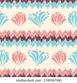Seamless abstract pattern with the image of a flower ornament.
