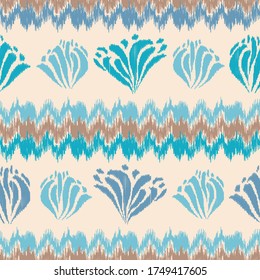 Seamless abstract pattern with the image of a flower ornament.
