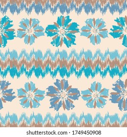 Seamless abstract pattern with the image of a flower ornament.
