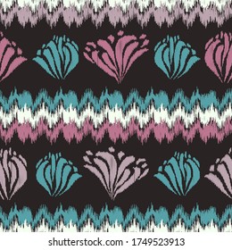 Seamless abstract pattern with the image of a flower ornament.
