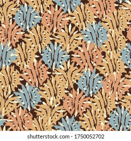 Seamless abstract pattern with the image of a flower ornament.
