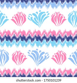 Seamless abstract pattern with the image of a flower ornament.
