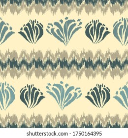 Seamless abstract pattern with the image of a flower ornament.
