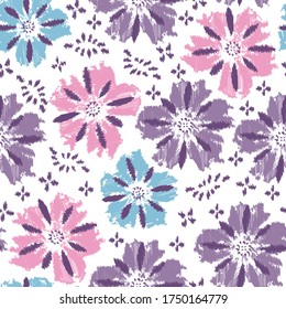 Seamless abstract pattern with the image of a flower ornament.

