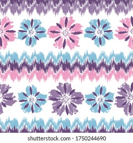 Seamless abstract pattern with the image of a flower ornament.
