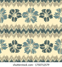 Seamless abstract pattern with the image of a flower ornament.
