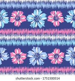 Seamless abstract pattern with the image of a flower ornament.
