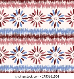 Seamless abstract pattern with the image of a flower ornament.
