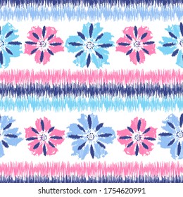 Seamless abstract pattern with the image of a flower ornament.
