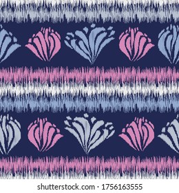 Seamless abstract pattern with the image of a flower ornament.
