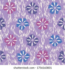 Seamless abstract pattern with the image of a flower ornament.
