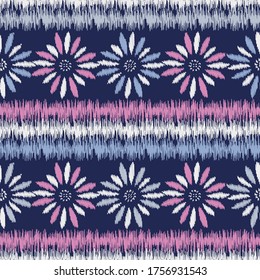 Seamless abstract pattern with the image of a flower ornament.

