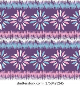 Seamless abstract pattern with the image of a flower ornament.
