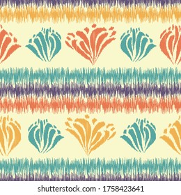 Seamless abstract pattern with the image of a flower ornament.
