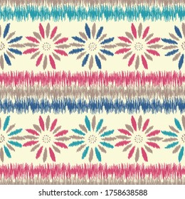 Seamless abstract pattern with the image of a flower ornament.
