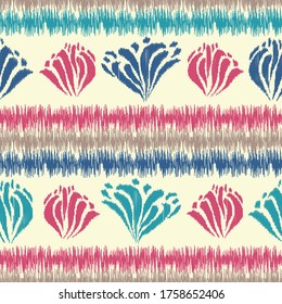 Seamless abstract pattern with the image of a flower ornament.
