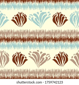 Seamless abstract pattern with the image of a flower ornament.
