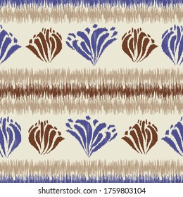 Seamless abstract pattern with the image of a flower ornament.

