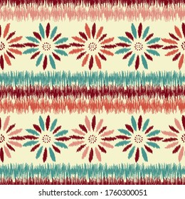 Seamless abstract pattern with the image of a flower ornament.
