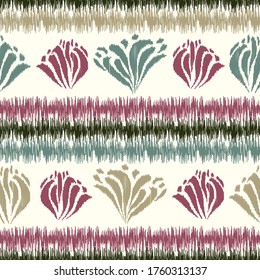 Seamless abstract pattern with the image of a flower ornament.
