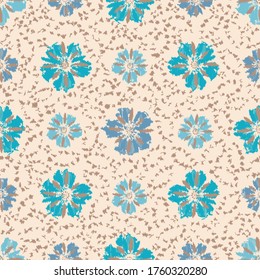 Seamless abstract pattern with the image of a flower ornament.
