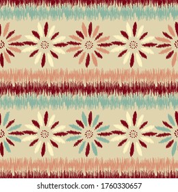 Seamless abstract pattern with the image of a flower ornament.

