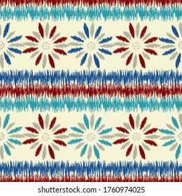 Seamless abstract pattern with the image of a flower ornament.
