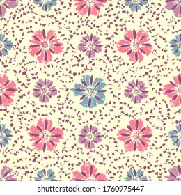 Seamless abstract pattern with the image of a flower ornament.

