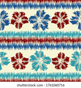 Seamless abstract pattern with the image of a flower ornament.
