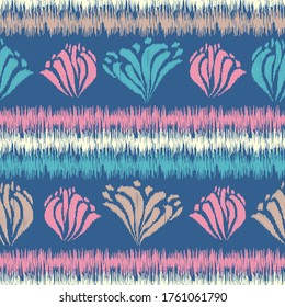 Seamless abstract pattern with the image of a flower ornament.
