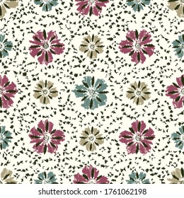 Seamless abstract pattern with the image of a flower ornament.
