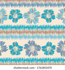Seamless abstract pattern with the image of a flower ornament.
