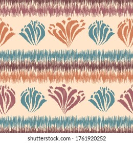 Seamless abstract pattern with the image of a flower ornament.
