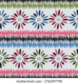 Seamless abstract pattern with the image of a flower ornament.

