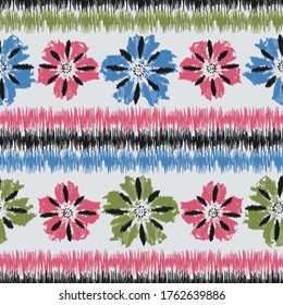 Seamless abstract pattern with the image of a flower ornament.
