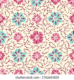 Seamless abstract pattern with the image of a flower ornament.
