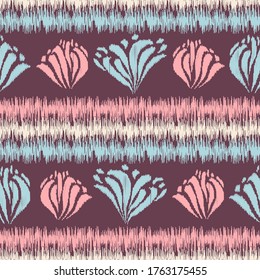 Seamless abstract pattern with the image of a flower ornament.
