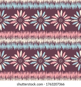 Seamless abstract pattern with the image of a flower ornament.
