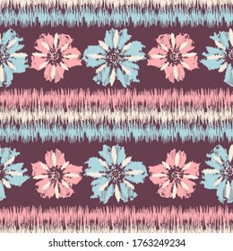 Seamless abstract pattern with the image of a flower ornament.
