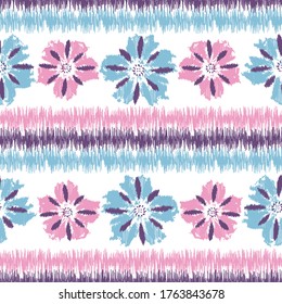 Seamless abstract pattern with the image of a flower ornament.

