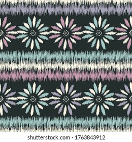 Seamless abstract pattern with the image of a flower ornament.
